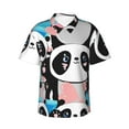 thumbnail image 1 of Disketp Hawaiian Shirts For Men,Panda Cute Pink Hearts Print Mens Casual Short Sleeve Button Down Shirts Beach Shirt, 1 of 7