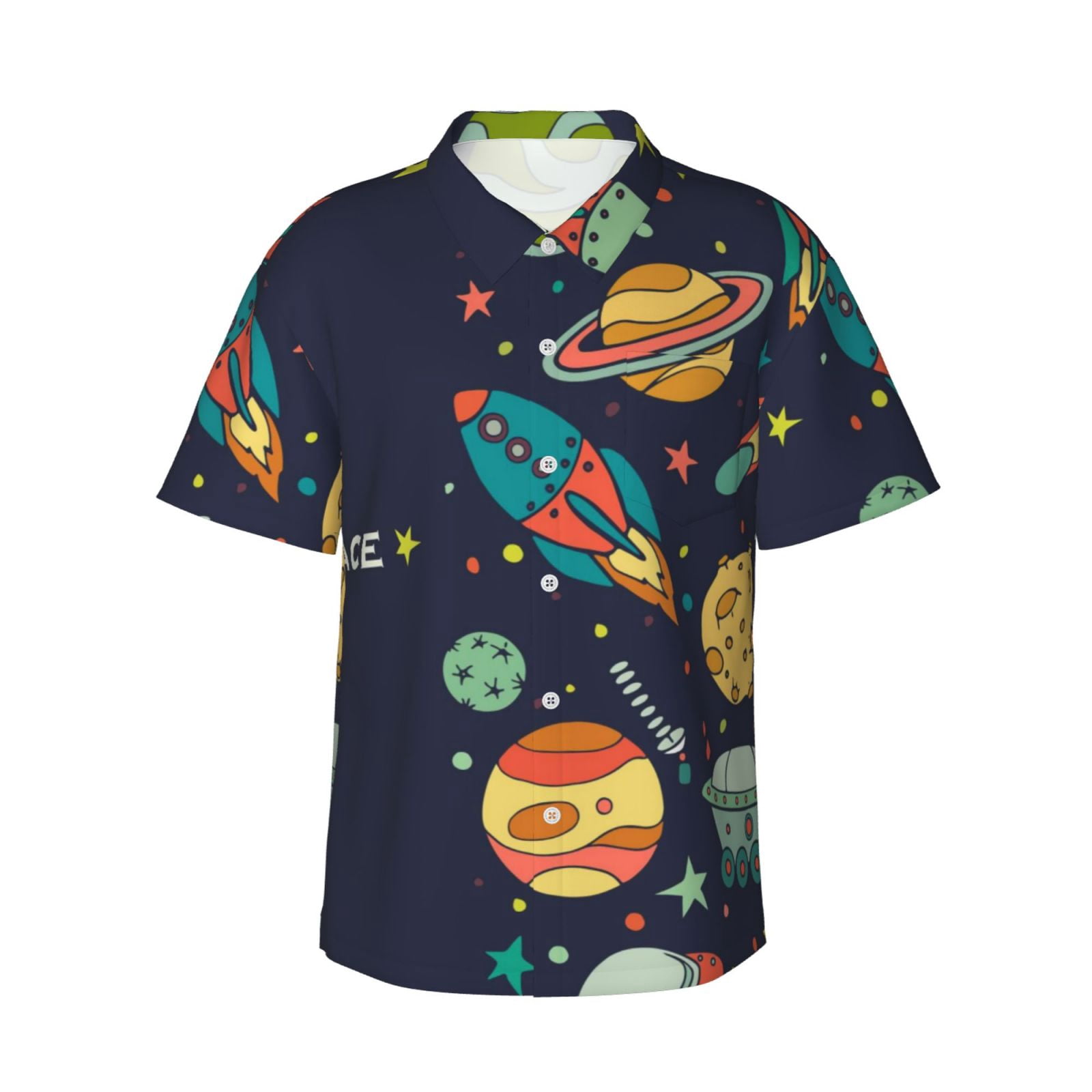 DKNY Men's Short Sleeve Button-Up Shirt – Stretch Cotton, Modern Fit, Unique Prints