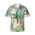 thumbnail image 1 of Disketp Hawaiian Shirts For Men,Watercolor Palm Tree Print Mens Casual Short Sleeve Button Down Shirts Beach Shirt, 1 of 7