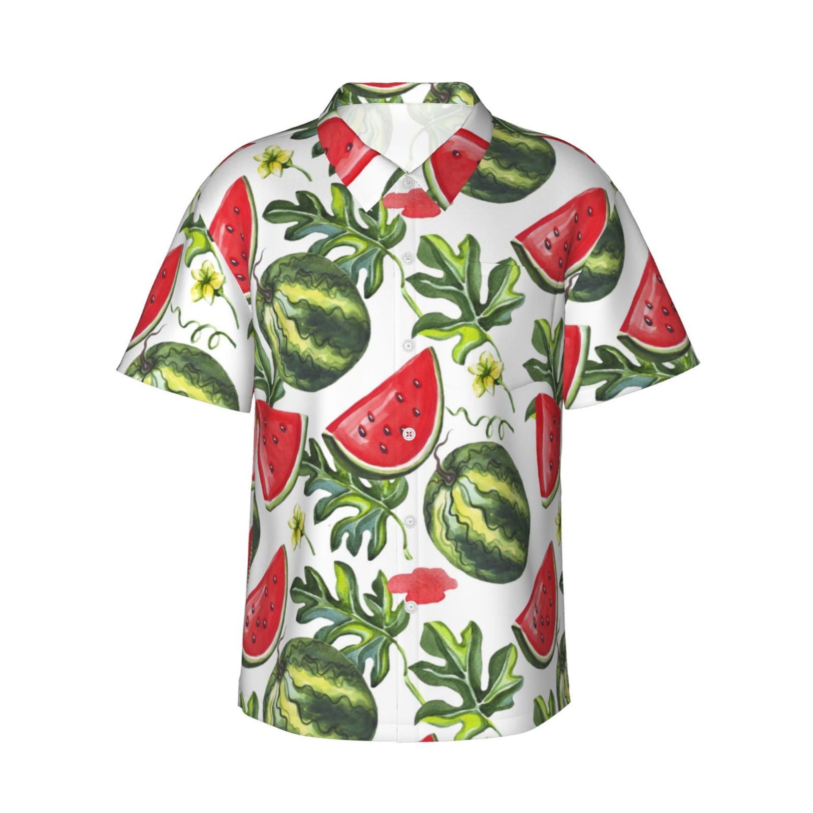 Disketp Hawaiian Shirts For Men,Watermelons Print Mens Casual Short