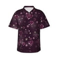 thumbnail image 1 of Disketp Hawaiian Shirts for Men,Snowflakes and Hearts Print Mens Casual Short Sleeve Button Down Shirts Beach Shirt, 1 of 7