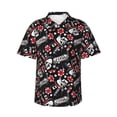thumbnail image 1 of Disketp Hawaiian Shirts for Men,Vintage Skull Casino Print Mens Casual Short Sleeve Button Down Shirts Beach Shirt, 1 of 7