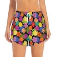 thumbnail image 1 of Disketp Hawaiian Style Print Women's Shorts Workout Shorts for Athletic Gym Running Shorts with Phone Pockets Medium, 1 of 8