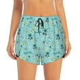 thumbnail image 1 of Disketp Hawaiian Style Print Women's Shorts Workout Shorts for Athletic Gym Running Shorts with Phone Pockets X-Large, 1 of 8