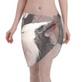 thumbnail image 1 of Disketp Heart Guinea Pig Couple Women Swimsuit Cover Up Short Chiffon Summer Beach Sarong Bikini Wrap Skirt Bathing Suit, 1 of 7