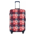 thumbnail image 1 of Disketp Heart Plaid Elastic Travel Luggage Cover Travel Suitcase Protective Cover For Trunk Case Apply To 18''-32'' Suitcase Cover-Large, 1 of 7