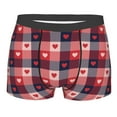thumbnail image 1 of Disketp Heart Plaid Men's Boxer Briefs,Soft and Breathable Cotton Underwear with ComfortFlex Waistband, 1 of 7