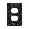 thumbnail image 1 of Disketp Heart and Stars Decorative Light Switch or Outlet Wall Plate with Safety Cover-Style S, 1 of 6
