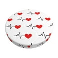 thumbnail image 1 of Disketp Heartbeat Symbol Stool Covers Round, Super Soft Round Bar Stool Cushion Covers Seat Cushion - 14 Inch, 1 of 7