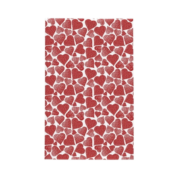 Disketp Hearts Waffle Weave Kitchen Dish Cloth,Super Absorbent Kitchen Dish Towels 16*26 Inches for Dish Rags Washing Dishes, Drying Dishes