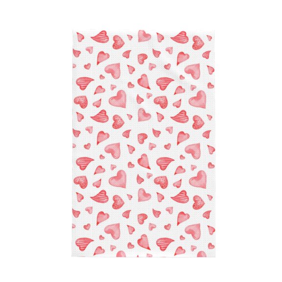 Disketp Hearts Waffle Weave Kitchen Dish Cloth,Super Absorbent Kitchen Dish Towels 16*26 Inches for Dish Rags Washing Dishes, Drying Dishes