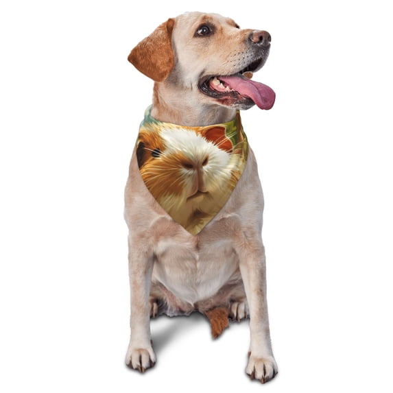 Disketp Heavy Metal Style Guinea Pig Dog Bandanas 1PC Triangle Adjustable Puppy Bandana Bib Handkerchief for Large Medium Girl Dogs Pets Gift