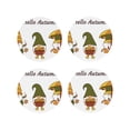 thumbnail image 1 of Disketp Hello Autumn Funny Coasters,4 Pcs Leather Coasters with Holder, Perfect Housewarming Hostess Gifts,Protect Furniture from Water Marks Scratch and Damage-Round Shape, 1 of 6