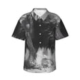 thumbnail image 1 of Disketp Heroic Lion Encounter Hawaiian Shirts for Men,Mens Casual Short Sleeve Button Down Shirts Beach Shirt,X-Large, 1 of 7