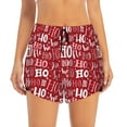 thumbnail image 1 of Disketp Ho Funny Christmas Print Women's Shorts Workout Shorts for Athletic Gym Running Shorts with Phone Pockets Small, 1 of 8