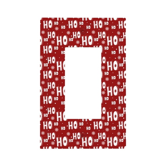 Disketp Ho-Ho-Ho Decorator Light Switch or Receptacle Outlet Wall Plate Decorator Wall Plate Child Safe Outlet Cover-Style U