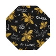 thumbnail image 1 of Disketp Hohey Bee Golden Embroidery Funny Coasters,6 Pcs Leather Coasters With Holder, Perfect Housewarming Hostess Gifts,Protect Furniture From Water Marks Scratch And Damage, 1 of 9