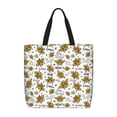 thumbnail image 1 of Disketp Hohey Bee Golden2 Canvas Tote Bag,Women Shoulder Bag Crossbody Handbag with Zipper Closure, 1 of 8