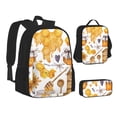 thumbnail image 1 of Disketp Honey Bee Set Large Capacity Backpack Lunch Bag Pencil Case Combination 3 Piece Set for Student, 1 of 7