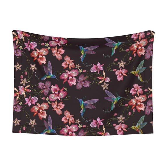 Disketp Humming Bird And Tropical Dog Blanket/Bed Cover for Dogs and Cats,Puppy Essentials-Large