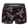 thumbnail image 1 of Disketp Humming Bird And Tropical Flowers Men'S Boxer Briefs,Soft And Breathable Cotton Underwear With Comfortflex Waistband, 1 of 9