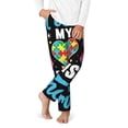 thumbnail image 1 of Disketp I Love My Autism for Teenagers' Pajama Pants ,Lounge Pants Teen joggers Ideal for Home, School, or Sports-Large, 1 of 6