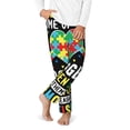 thumbnail image 1 of Disketp I Love With Autism for Teenagers' Pajama Pants ,Lounge Pants Teen joggers Ideal for Home, School, or Sports-Small, 1 of 6