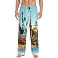 thumbnail image 1 of Disketp Iconic Global Landmarks Men's Pajama Pants - Ultra Soft Fleece Sleep and Lounge Pants (Size: S-XXL)-XX-Large, 1 of 6