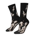 thumbnail image 1 of Disketp Japanese White Crane Unisex Crew Socks Lightweight Breathable Ventilation Ankle Socks, Mid-calf socks for Daily, 1 of 6
