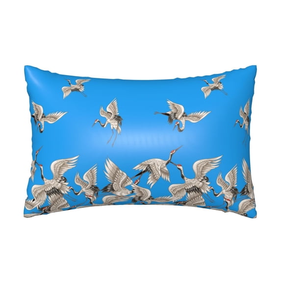 Disketp Japanese White Cranes Satin Pillowcase For Hair And Skin - Satin Pillow Cases Standard Size 20x30 Inches With Zipper,Gifts For Women Men