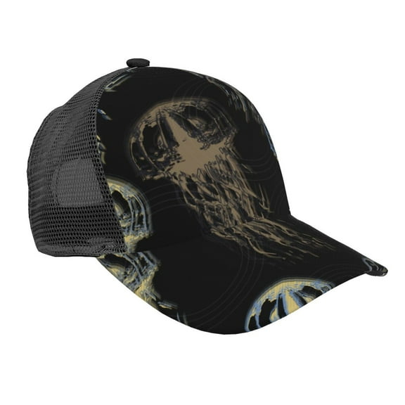 Disketp Jellyfish Print Trucker Hat Men Women - Mesh Baseball SnapBack Cap
