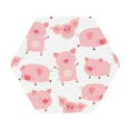 thumbnail image 1 of Disketp Kawaii Pigs Funny Coasters,4 Pcs Leather Coasters With Holder, Perfect Housewarming Hostess Gifts,Protect Furniture From Water Marks Scratch And Damage, 1 of 9