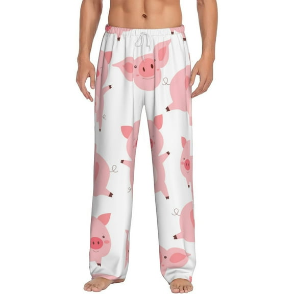 Disketp Kawaii Pigs Men'S Pajama Pants - Ultra Soft Fleece Sleep And Lounge Pants (Size: S-Xxl)