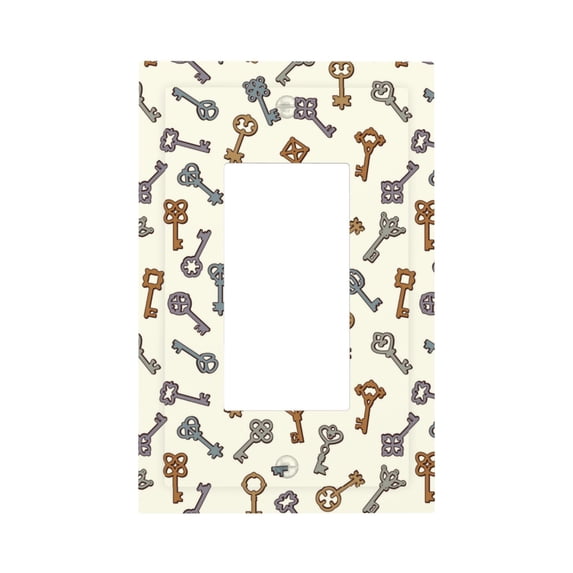 Disketp Keys1 Decorator Light Switch or Receptacle Outlet Wall Plate Decorator Wall Plate Child Safe Outlet Cover-Style U