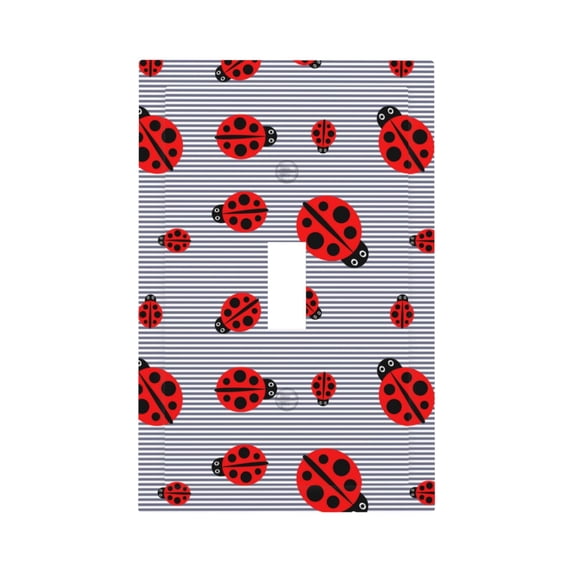 Disketp Ladybug Decorator Light Switch or Receptacle Outlet Wall Plate Decorator Wall Plate Child Safe Outlet Cover-Style T