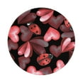 thumbnail image 1 of Disketp Ladybugs And Red Hearts Small Mouse Pad 7.9x7.9 Inches,Washable Round Mousepad For Office Laptop Computer,Non-Slip Rubber Base Mouse Pads For Wireless Mouse, 1 of 8
