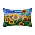 thumbnail image 1 of Disketp Landscape With Sunflowers Satin Pillowcase For Hair And Skin - Satin Pillow Cases Standard Size 20x30 Inches With Zipper,Gifts For Women Men (Pillow core not included), 1 of 8