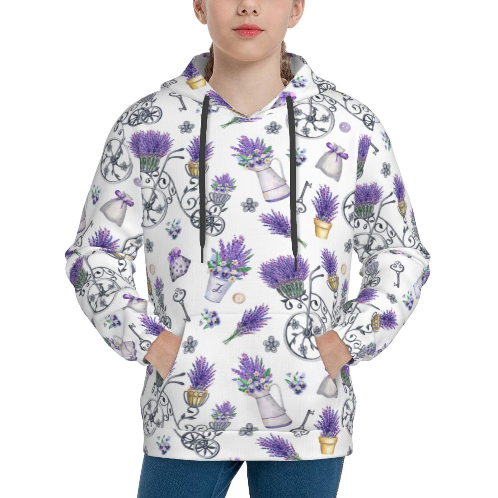 Lavender Unicorn Hoodie Kids Jogger Set main image 0