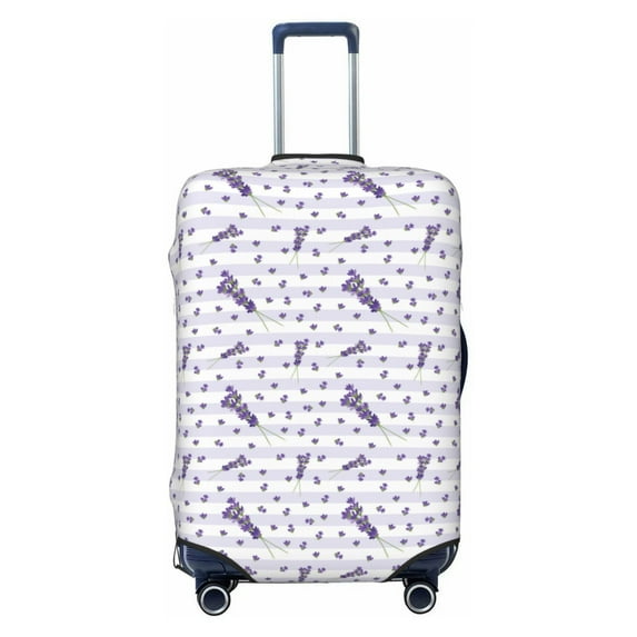 Disketp Lavender Flowers Elastic Travel Luggage Cover Travel Suitcase Protective Cover For Trunk Case Apply To 18''-32'' Suitcase Cover-Large