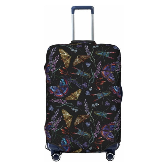 Disketp Lavender Flowers Elastic Travel Luggage Cover Travel Suitcase Protective Cover For Trunk Case Apply To 18''-32'' Suitcase Cover-Medium