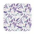 thumbnail image 1 of Disketp Lavender Flowers Funny Coasters,6 Pcs Leather Coasters with Holder, Perfect Housewarming Hostess Gifts,Protect Furniture from Water Marks Scratch and Damage, 1 of 5