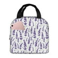 thumbnail image 1 of Disketp Lavender Flowers Lunch Bag for Women Men, Leakproof Thermal Cooler Sack Food Handbags Case High Capacity forTravel Work School Picnic, 1 of 5