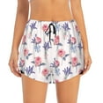 thumbnail image 1 of Disketp Lavender Flowers Print Women's Shorts Workout Shorts for Athletic Gym Running Shorts with Phone Pockets Small, 1 of 8