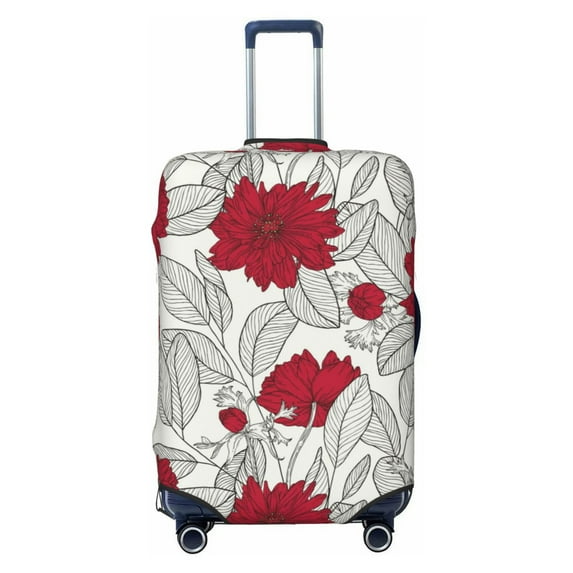 Disketp Leaves Elastic Travel Luggage Cover Travel Suitcase Protective Cover For Trunk Case Apply To 18''-32'' Suitcase Cover (Luggage not included)-Small