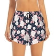 thumbnail image 1 of Disketp Leaves Flower Print Women's Shorts Workout Shorts for Athletic Gym Running Shorts with Phone Pockets XX-Large, 1 of 8