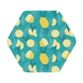thumbnail image 1 of Disketp Lemon Blue Funny Coasters,6 Pcs Leather Coasters with Holder, Perfect Housewarming Hostess Gifts,Protect Furniture from Water Marks Scratch and Damage, 1 of 1