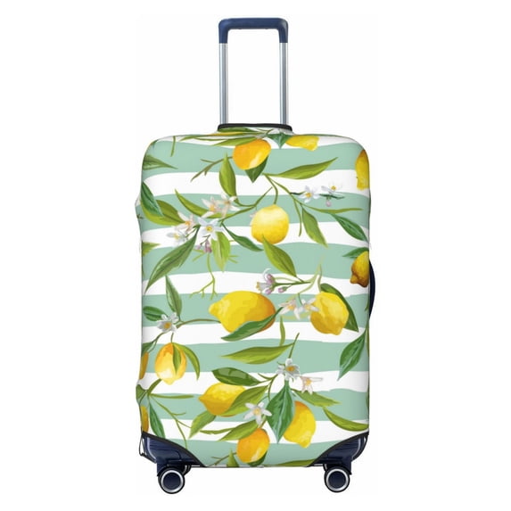 Disketp Lemon Elastic Travel Luggage Cover Travel Suitcase Protective Cover For Trunk Case Apply To 18''-32'' Suitcase Cover (Luggage not included)-Small