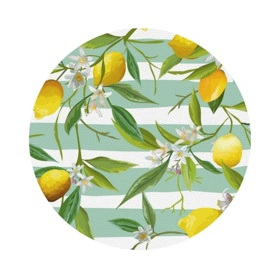 Disketp Lemon Funny Coasters,6 Pcs Leather Coasters With Holder, Perfect Housewarming Hostess Gifts,Protect Furniture From Water Marks Scratch And Damage