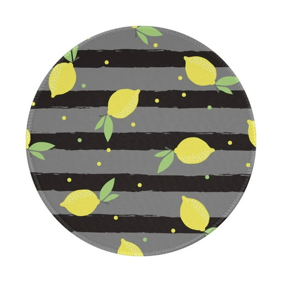 Disketp Lemon Small Mouse Pad 7.9x7.9 Inches,Washable Round Mousepad For Office Laptop Computer,Non-Slip Rubber Base Mouse Pads For Wireless Mouse