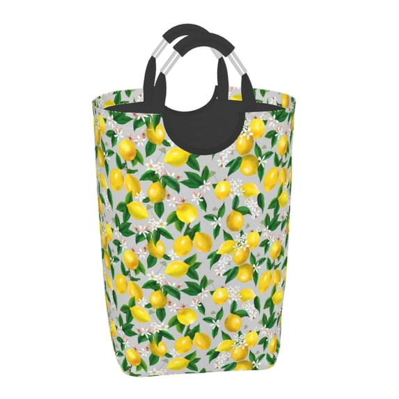 Disketp Lemon1 Square Laundry Bag Large Collapsible Dirty Clothes Bags With Handles Waterproof Essentials Storage For College Dorm, Family